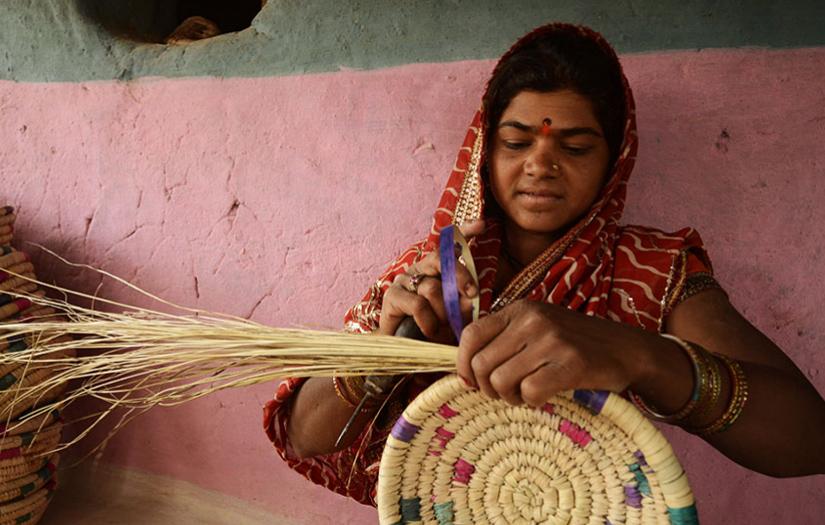 A basket maker MWM Trust supports